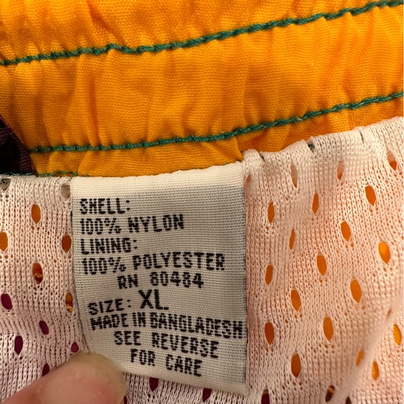 MTO Surf Y2K 90’s Nylon Vibrant Swim Drawstring Shorts Men’s size XL - Picture 4 of 7